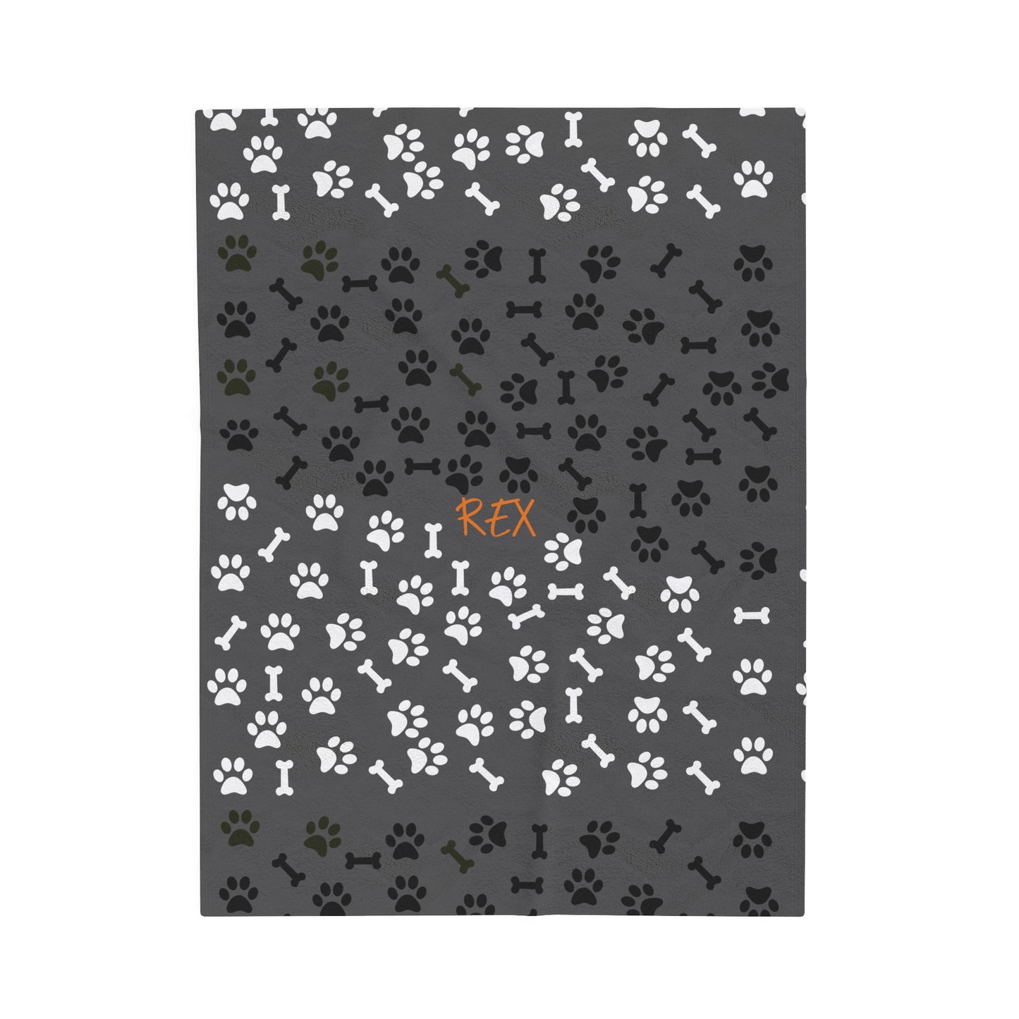 Personalized two toned paws and bones#1 blanket