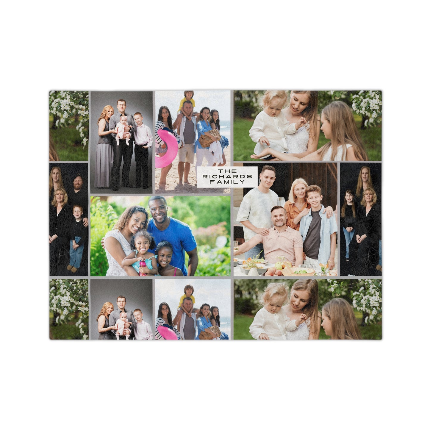 Personalized Family Photo Blanket