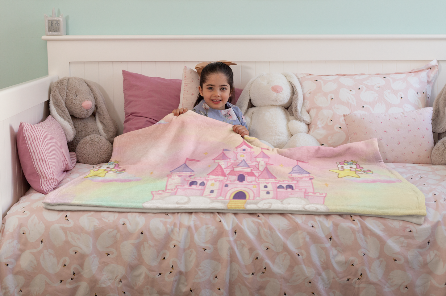 Personalized Magical Princess and Castle Blanket