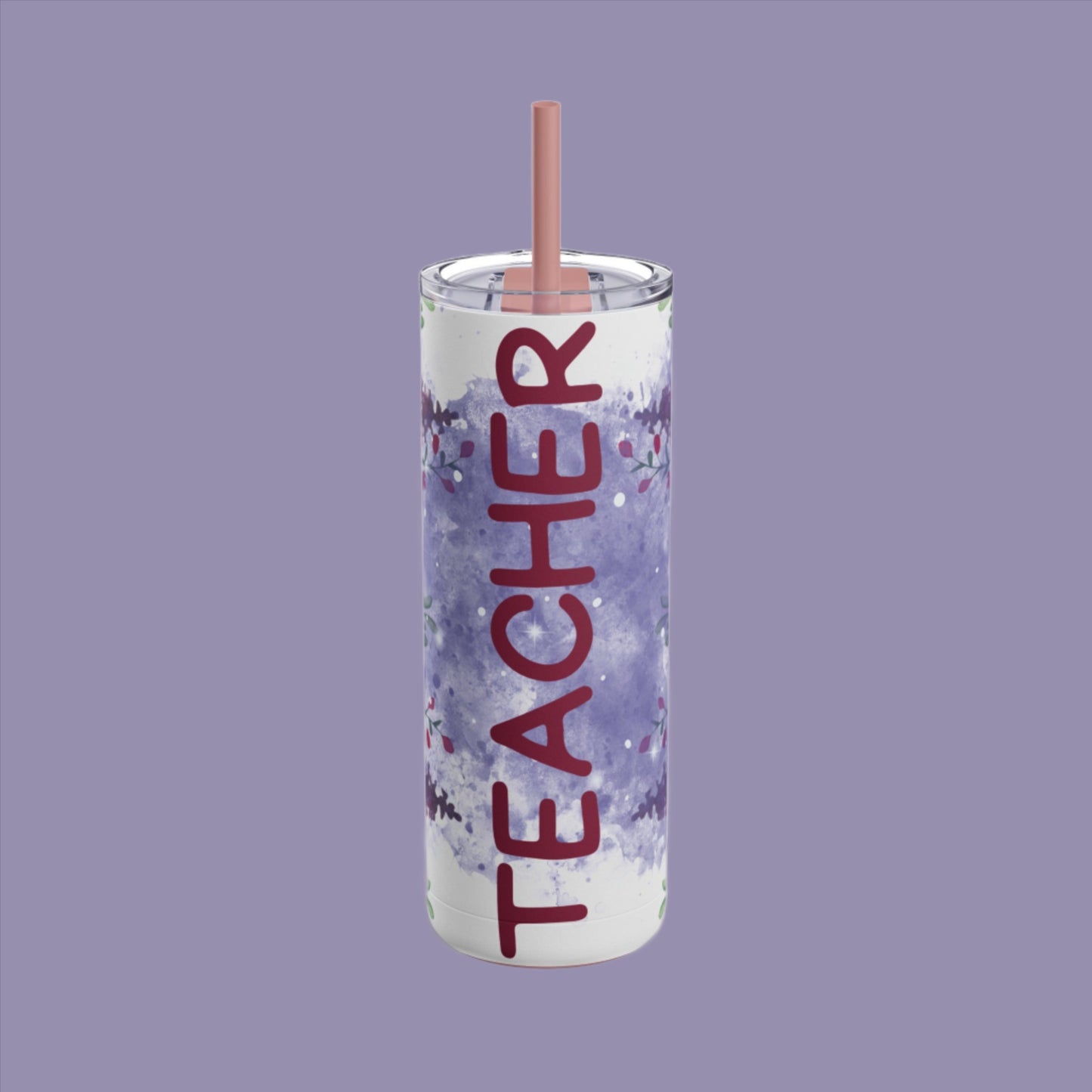 Teacher Roses Skinny Matte Tumbler, 20oz