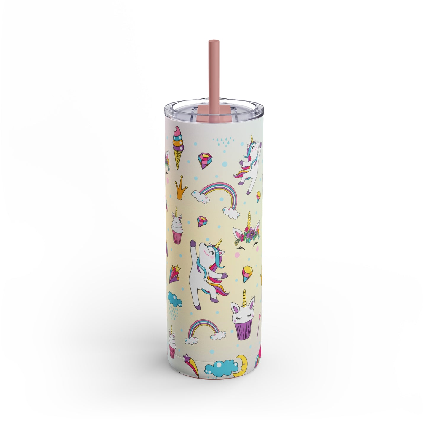 Unicorns Skinny Matte Tumbler, 20oz