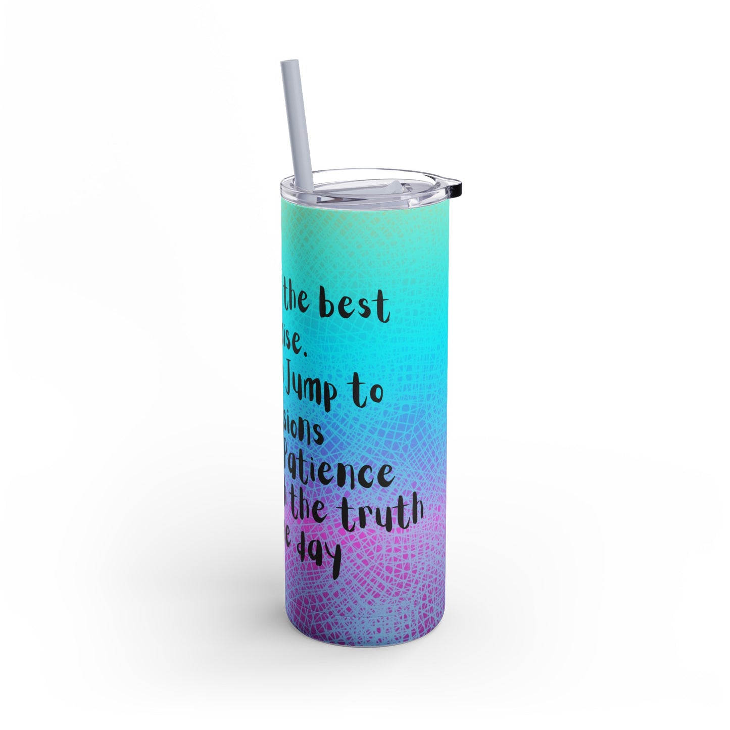 Teaching is the best exercise Skinny Matte Tumbler, 20oz