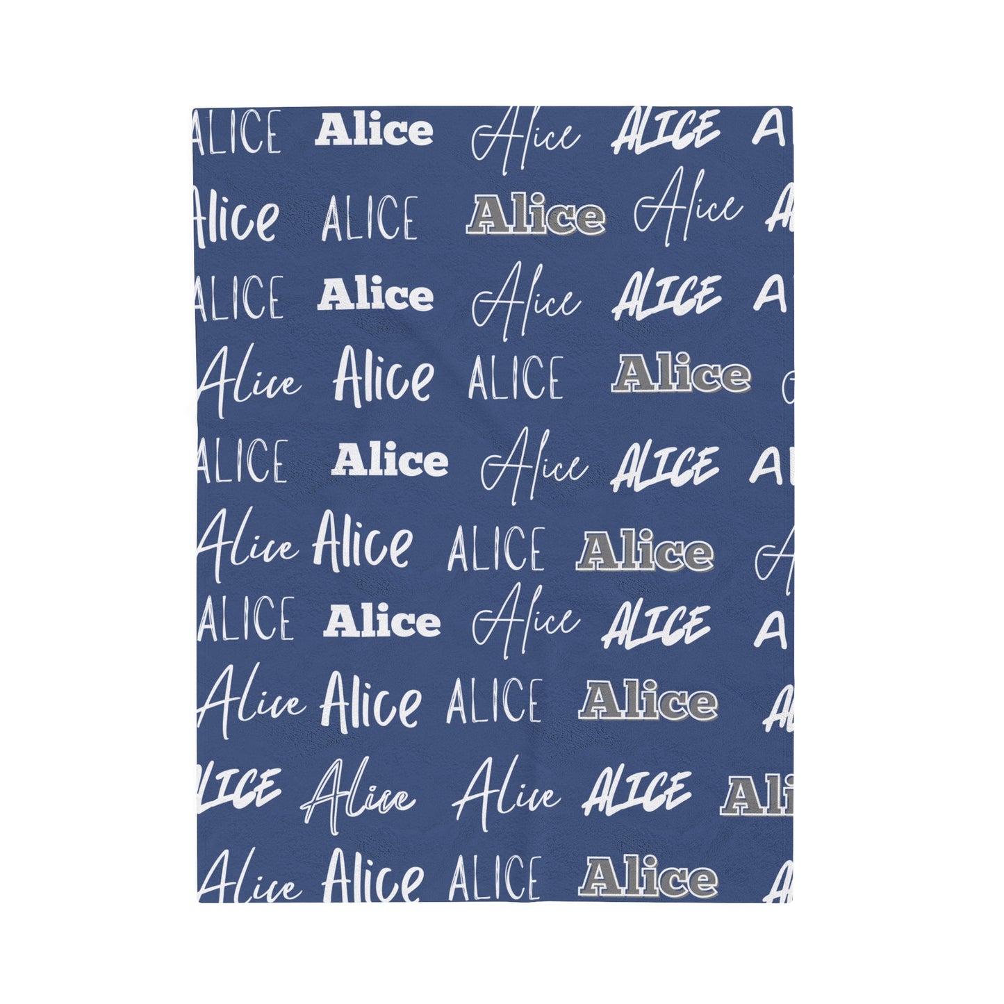 Personalized Velveteen Plush Blanket - Cozy Gift for Alice3