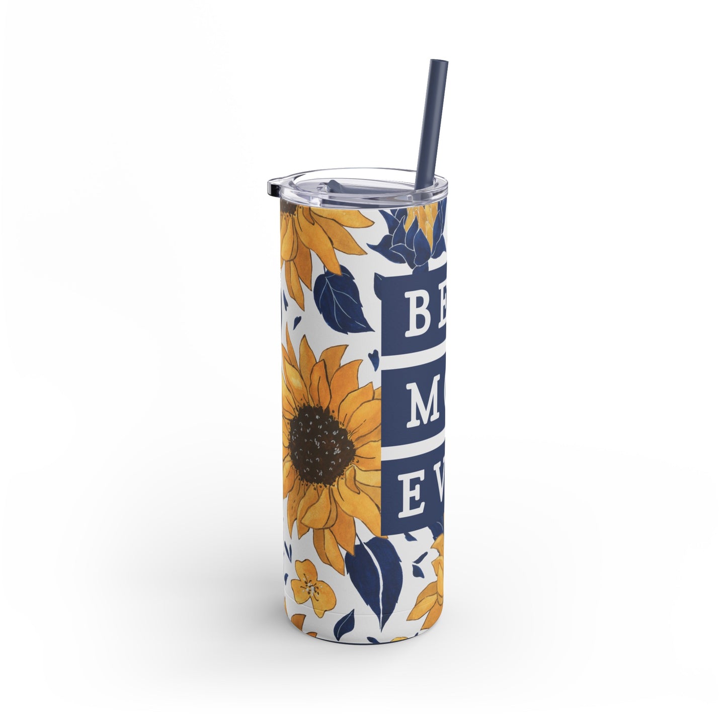 Best Mom Ever Yellow Skinny Matte Tumbler, 20oz