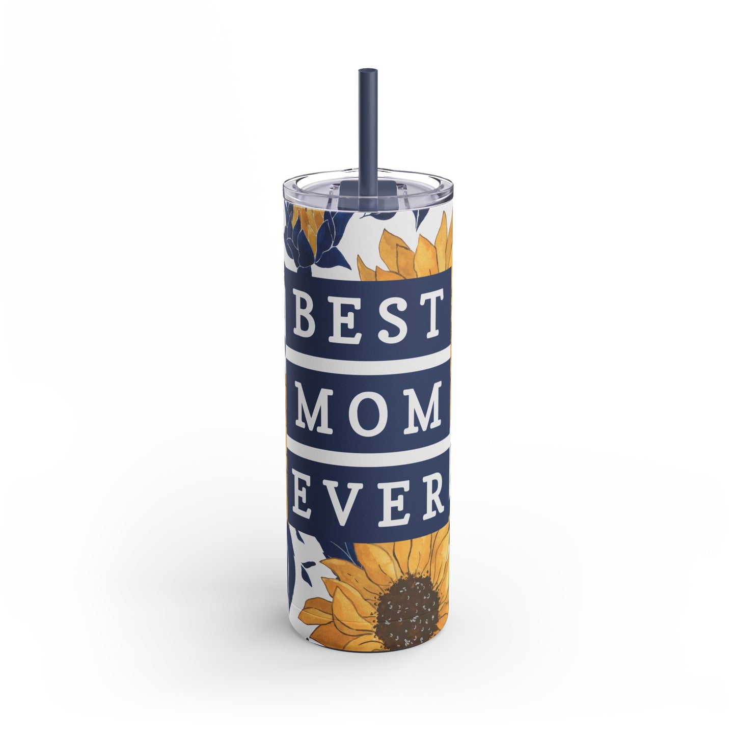 Best Mom Ever Yellow Skinny Matte Tumbler, 20oz