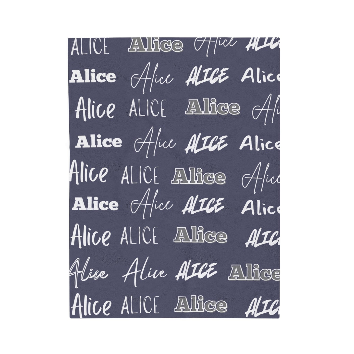 Personalized Velveteen Plush Blanket - Cozy Gift for Alice2