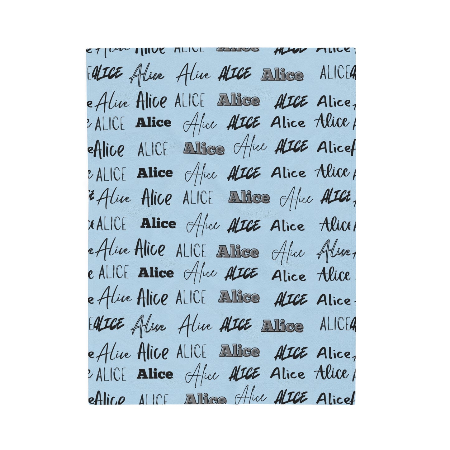 Personalized Velveteen Plush Blanket - Cozy Gift for Alice5