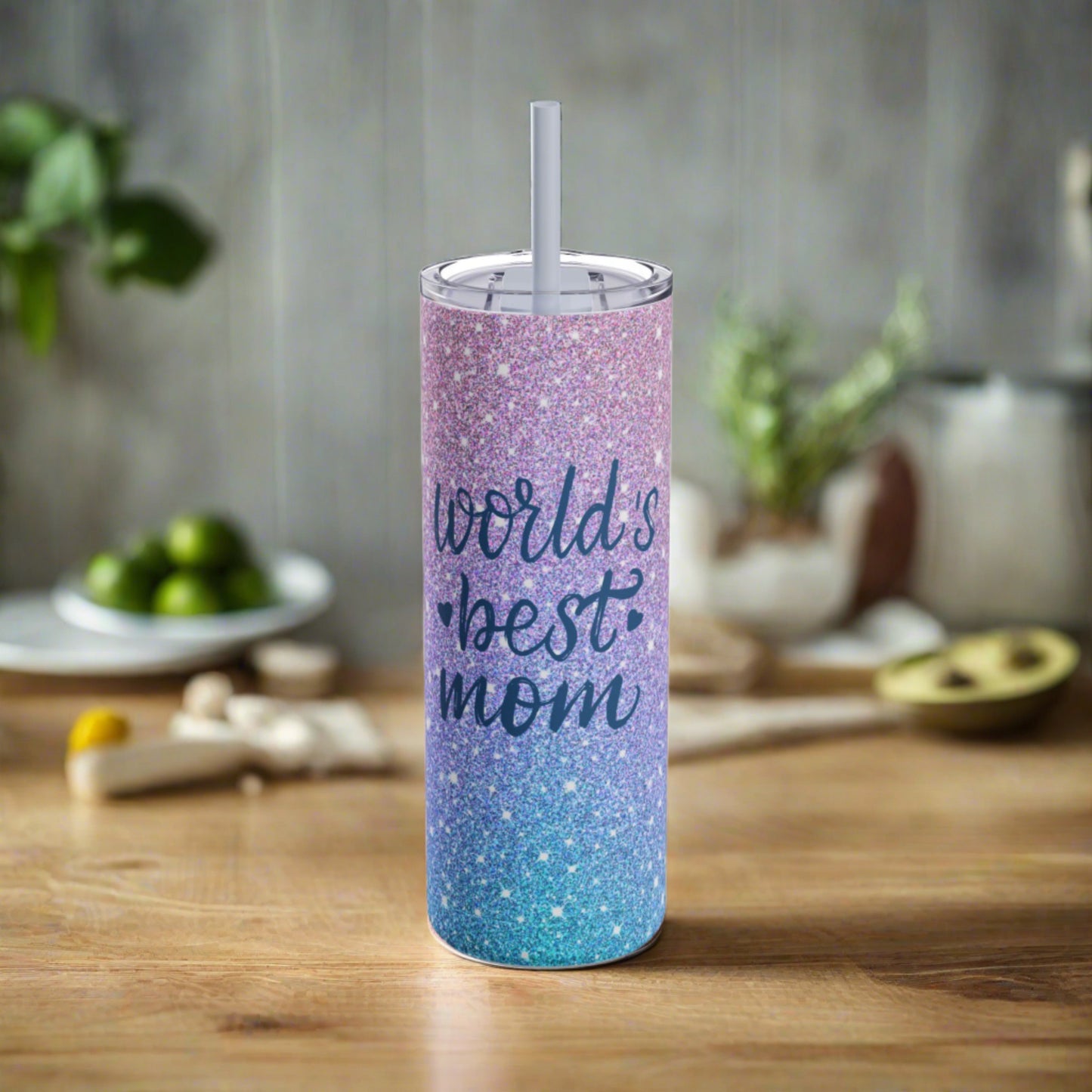 World's Best Mom Skinny Matte Tumbler, 20oz