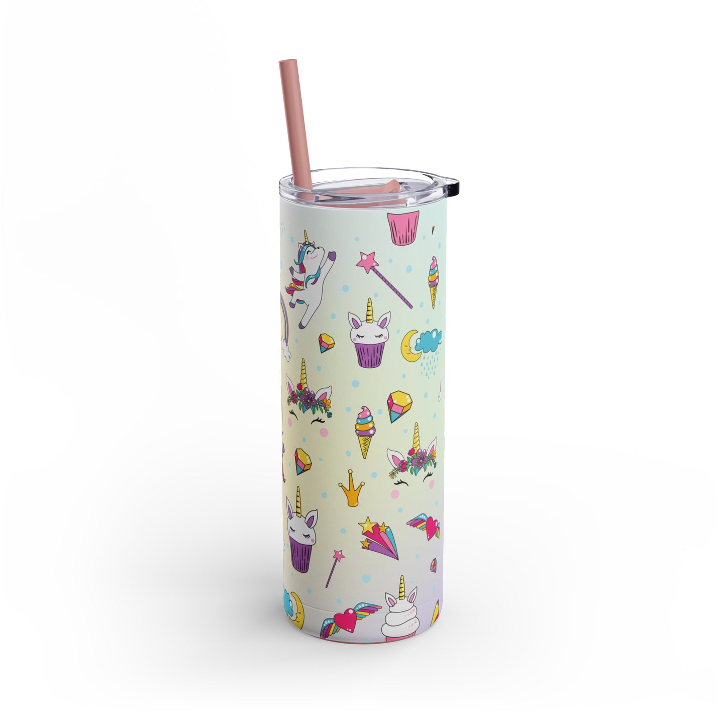 Unicorns Skinny Matte Tumbler, 20oz