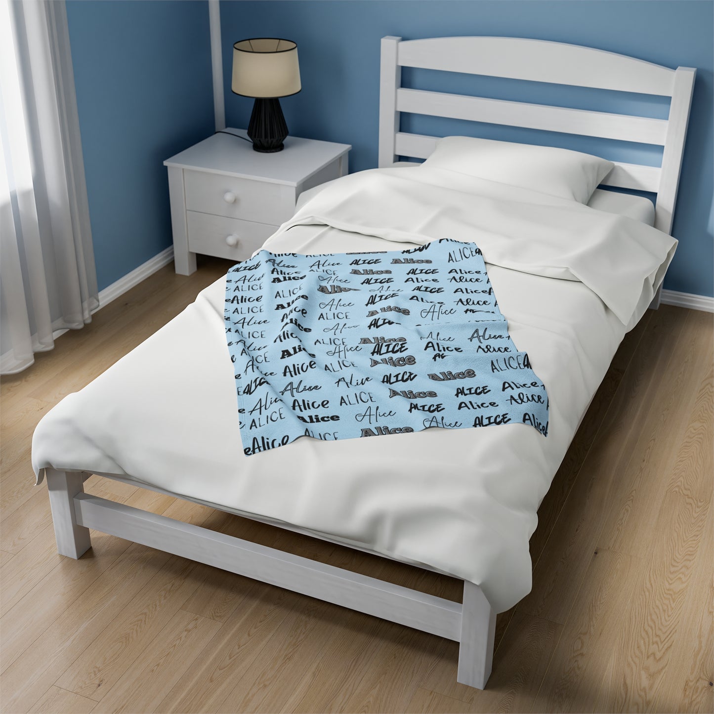 Personalized Velveteen Plush Blanket - Cozy Gift for Alice5