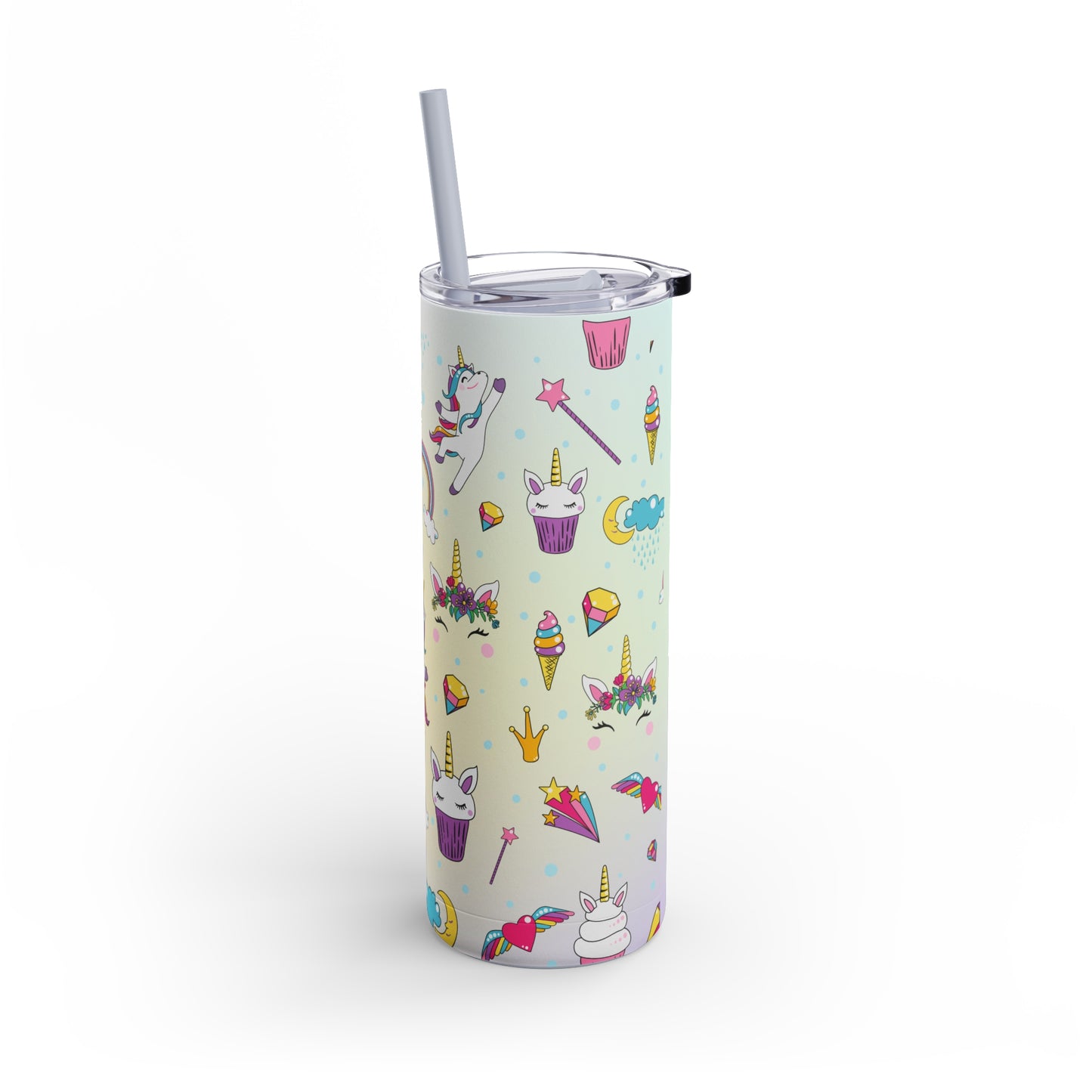 Unicorns Skinny Matte Tumbler, 20oz