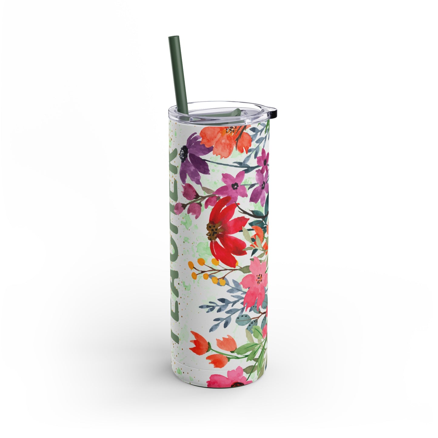 Teacher floral Skinny Matte Tumbler, 20oz