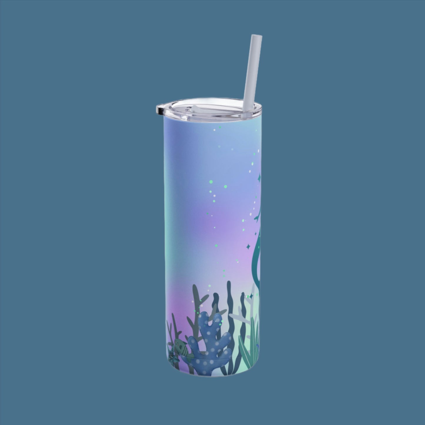 Mermaid Skinny Matte Tumbler, 20oz