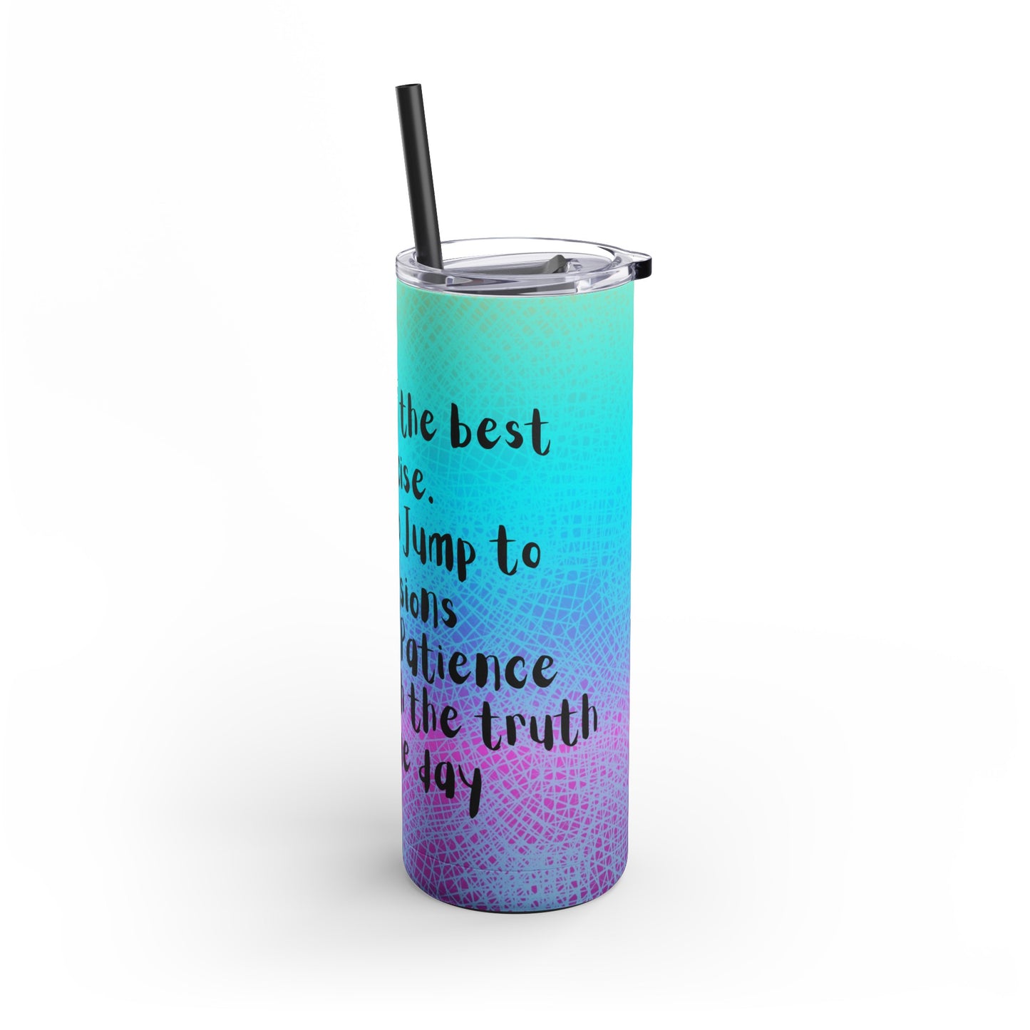 Teaching is the best exercise Skinny Matte Tumbler, 20oz