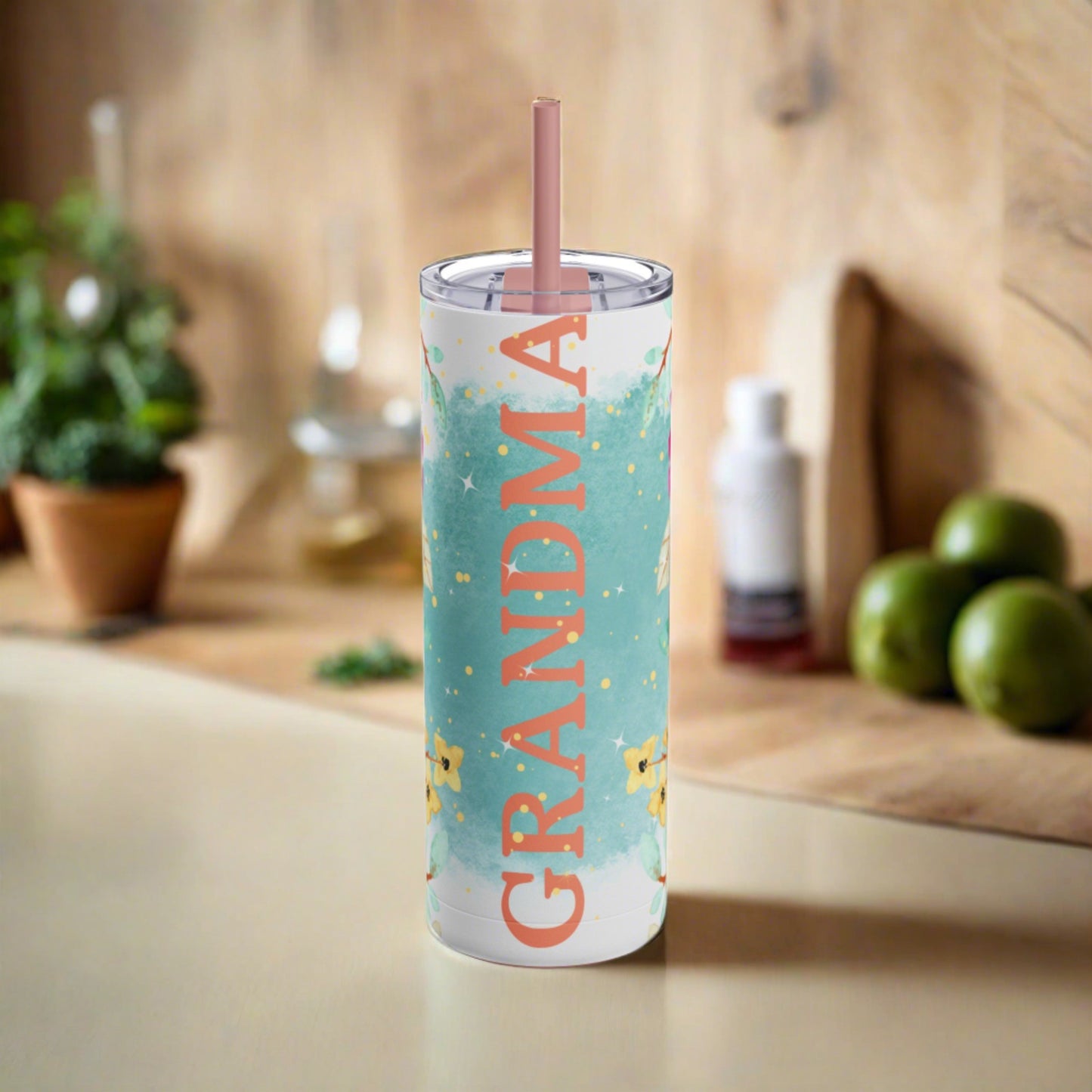 Grandma Rose Skinny Matte Tumbler, 20oz