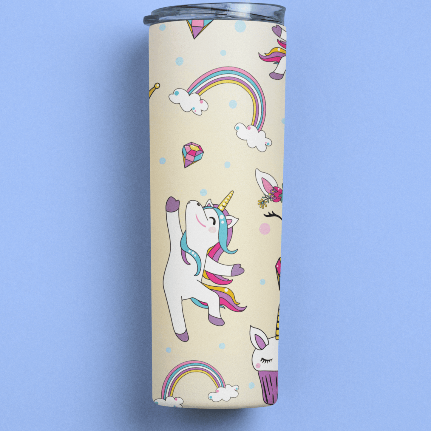 Unicorns Skinny Matte Tumbler, 20oz