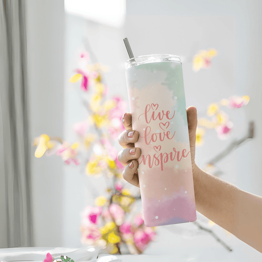 Live Love Inspire Skinny Matte Tumbler, 20oz