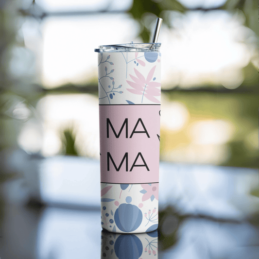 Mama Floral Skinny Matte Tumbler, 20oz