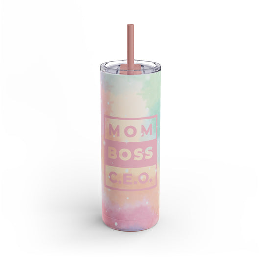 Mom Boss Skinny Matte Tumbler, 20oz