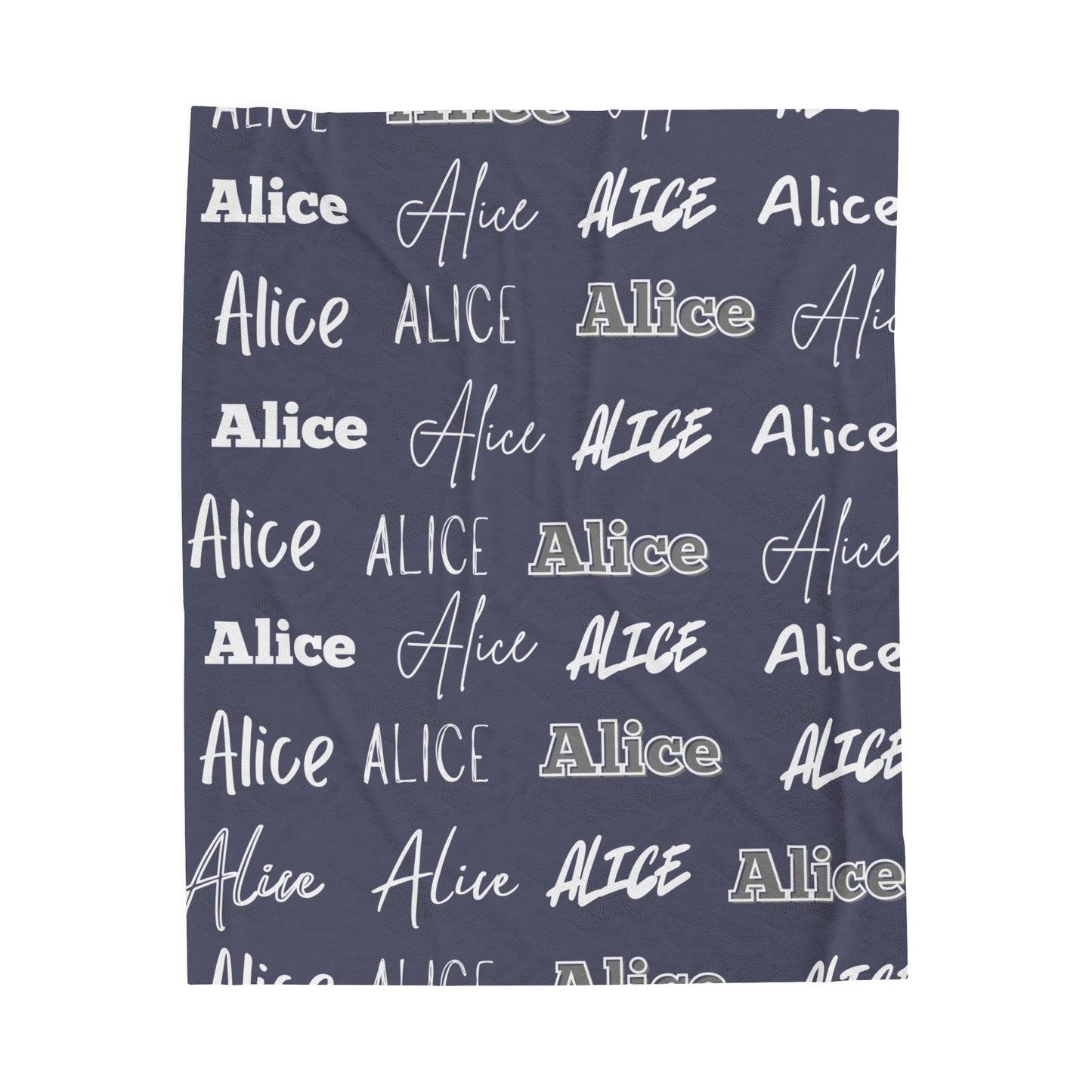 Personalized Velveteen Plush Blanket - Cozy Gift for Alice2