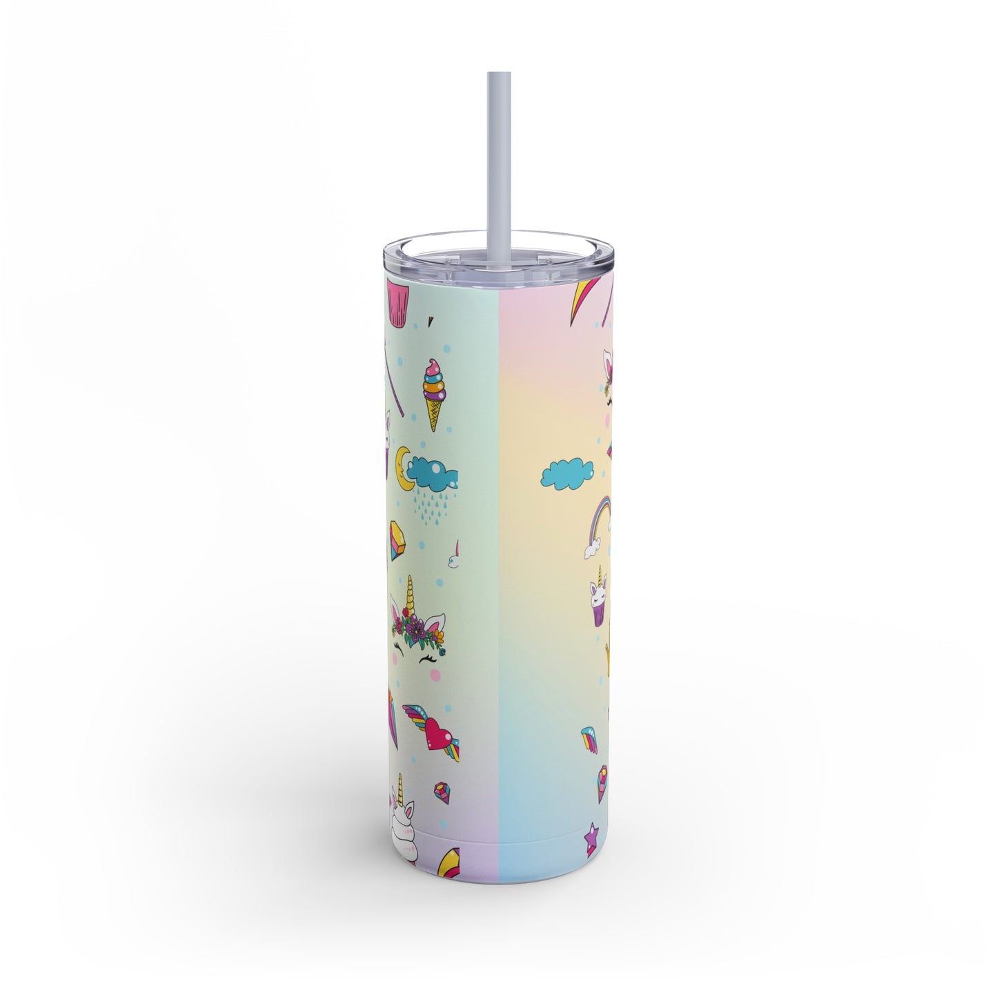 Unicorns Skinny Matte Tumbler, 20oz