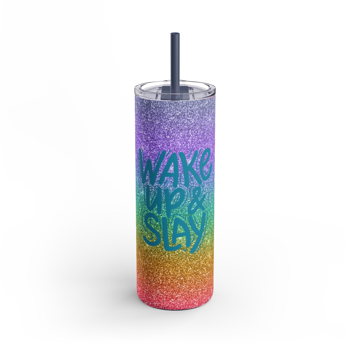 Wake up and Slay Skinny Matte Tumbler, 20oz