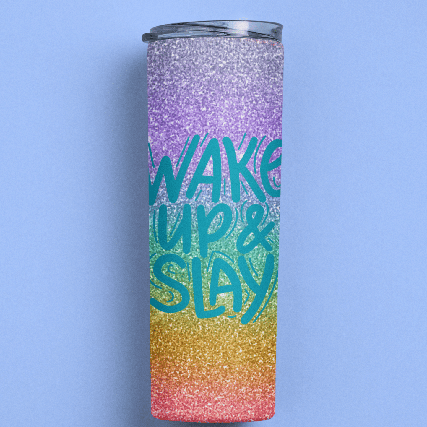 Wake up and Slay Skinny Matte Tumbler, 20oz