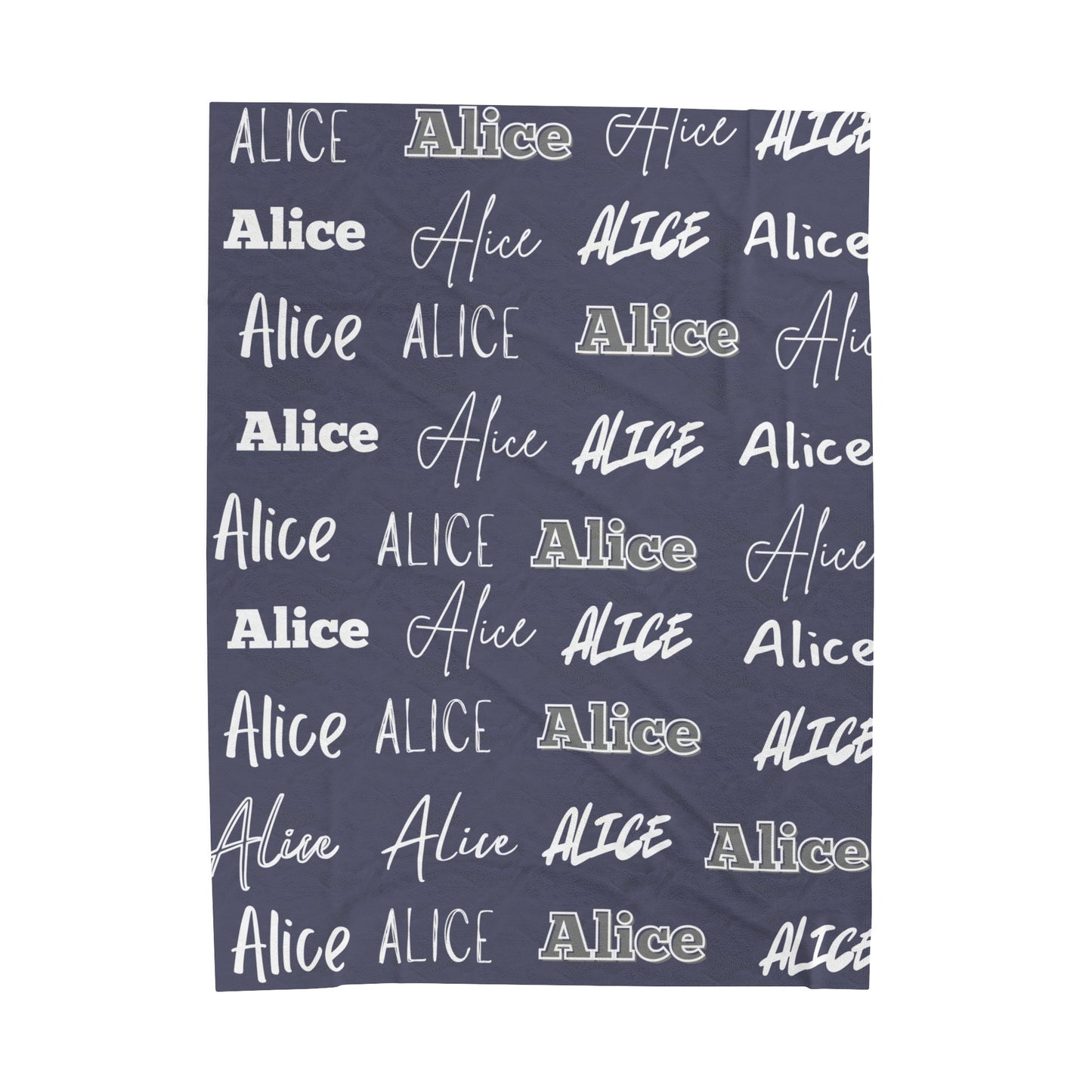 Personalized Velveteen Plush Blanket - Cozy Gift for Alice2