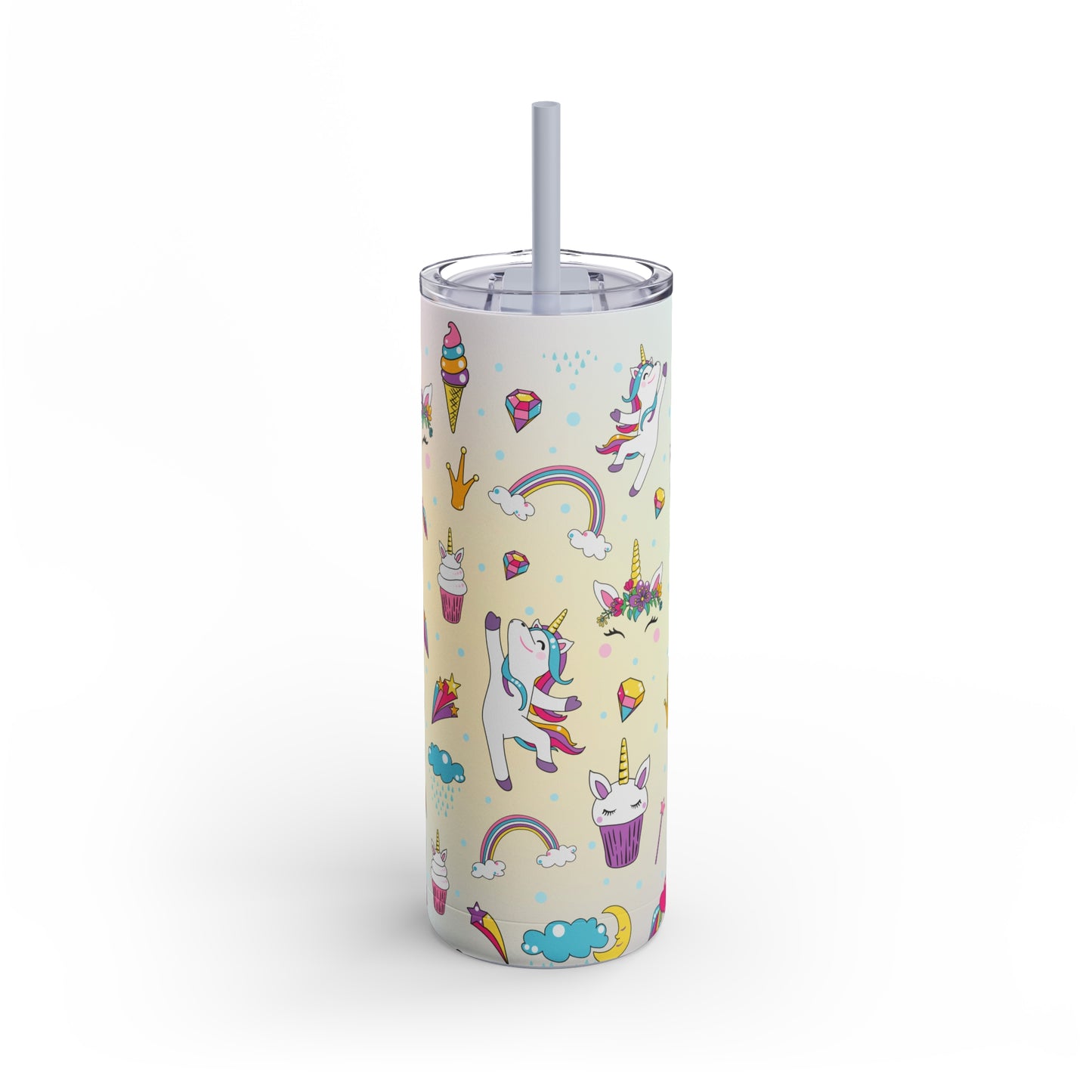 Unicorns Skinny Matte Tumbler, 20oz