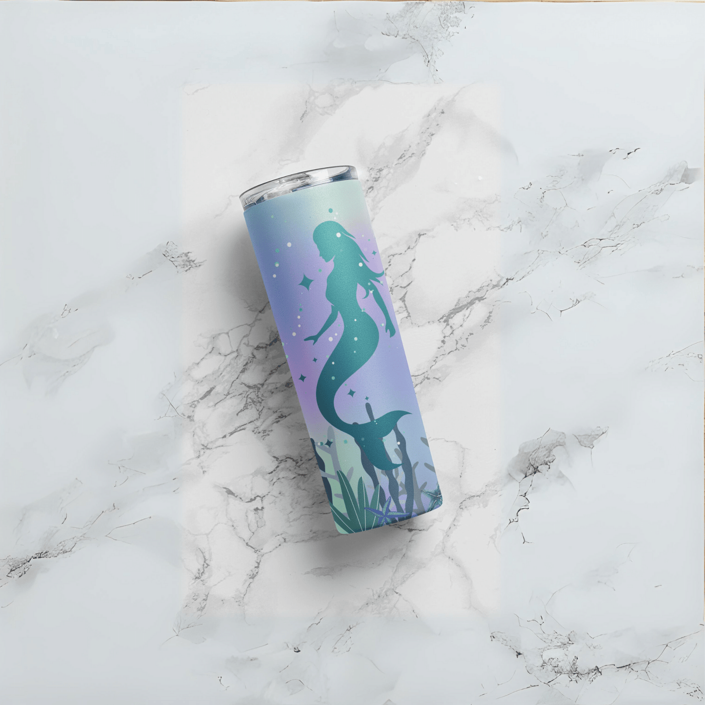 Mermaid Skinny Matte Tumbler, 20oz