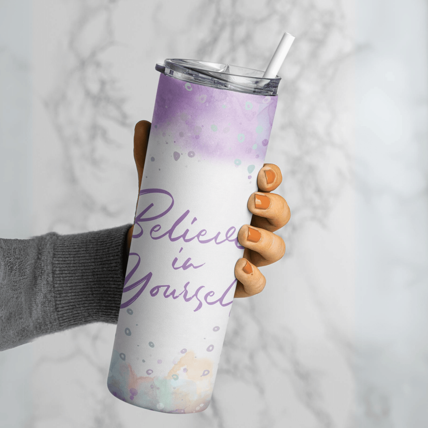 Believe In Yourself Skinny Matte Tumbler, 20oz