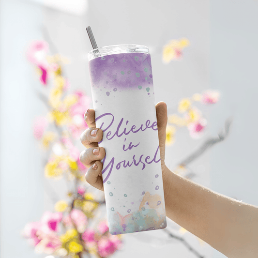 Believe In Yourself Skinny Matte Tumbler, 20oz