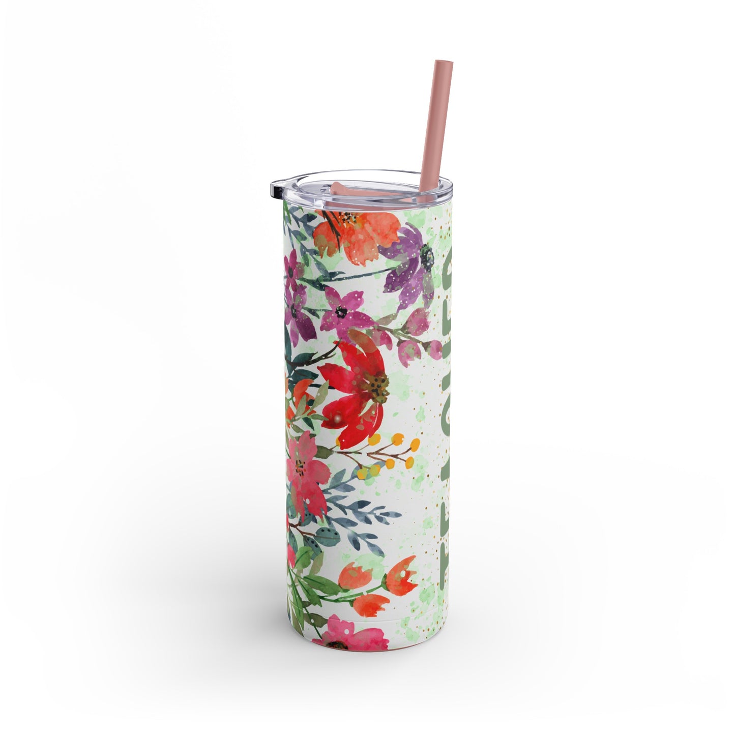 Teacher floral Skinny Matte Tumbler, 20oz