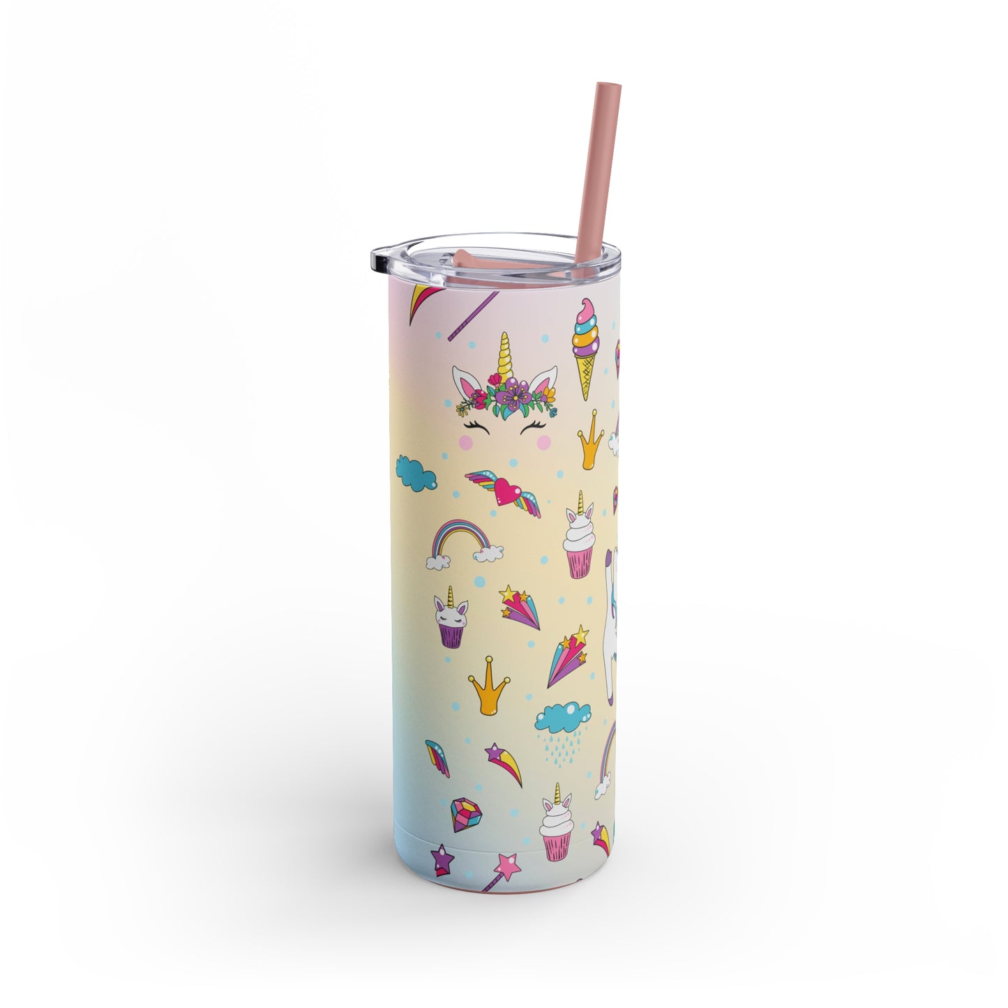 Unicorns Skinny Matte Tumbler, 20oz