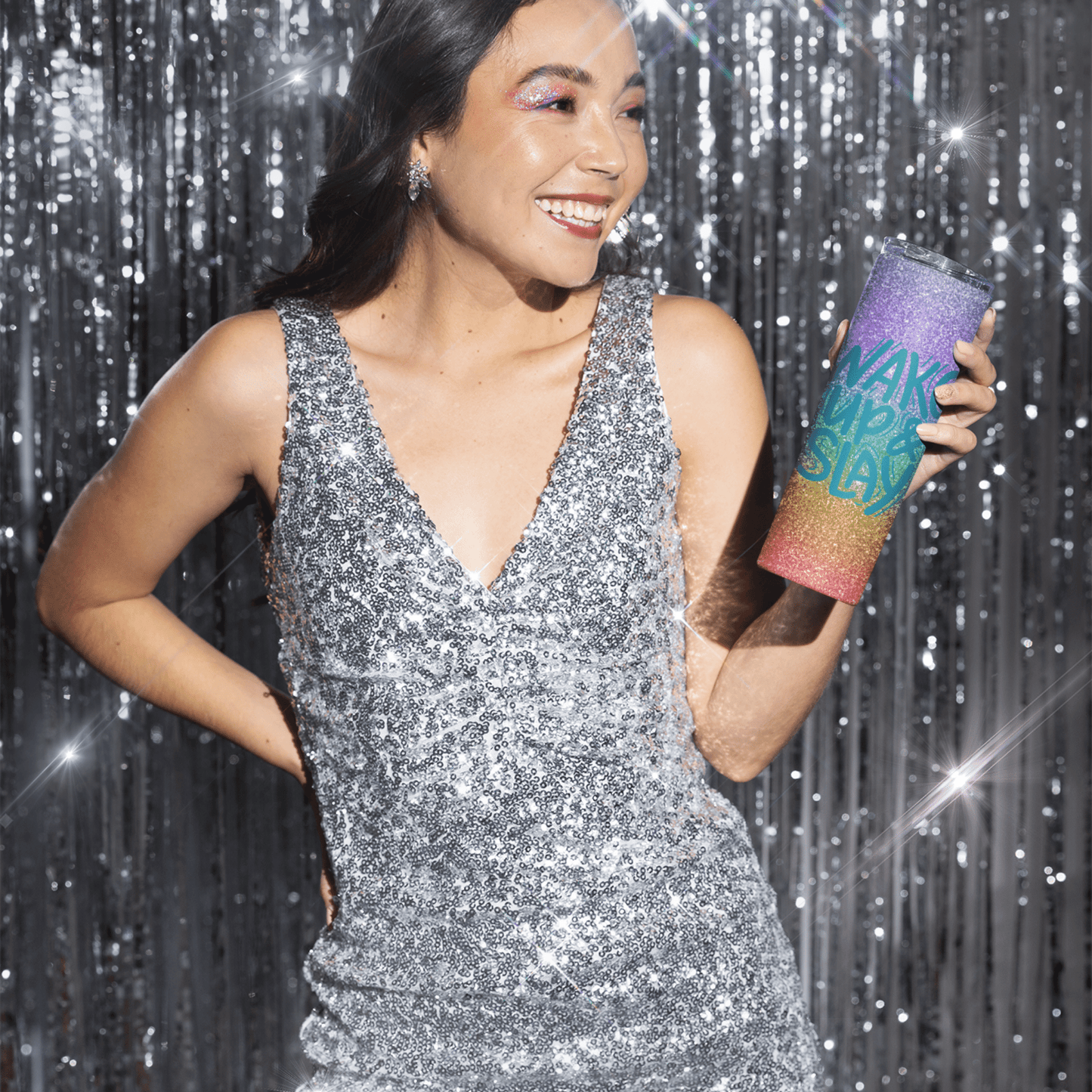 Wake up and Slay Skinny Matte Tumbler, 20oz