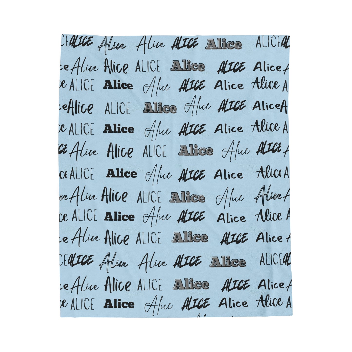 Personalized Velveteen Plush Blanket - Cozy Gift for Alice5