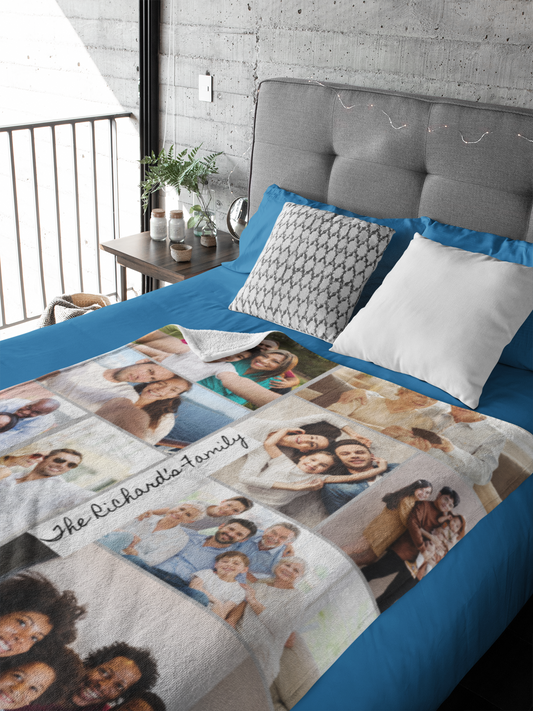 Personalized Family Photo Blanket