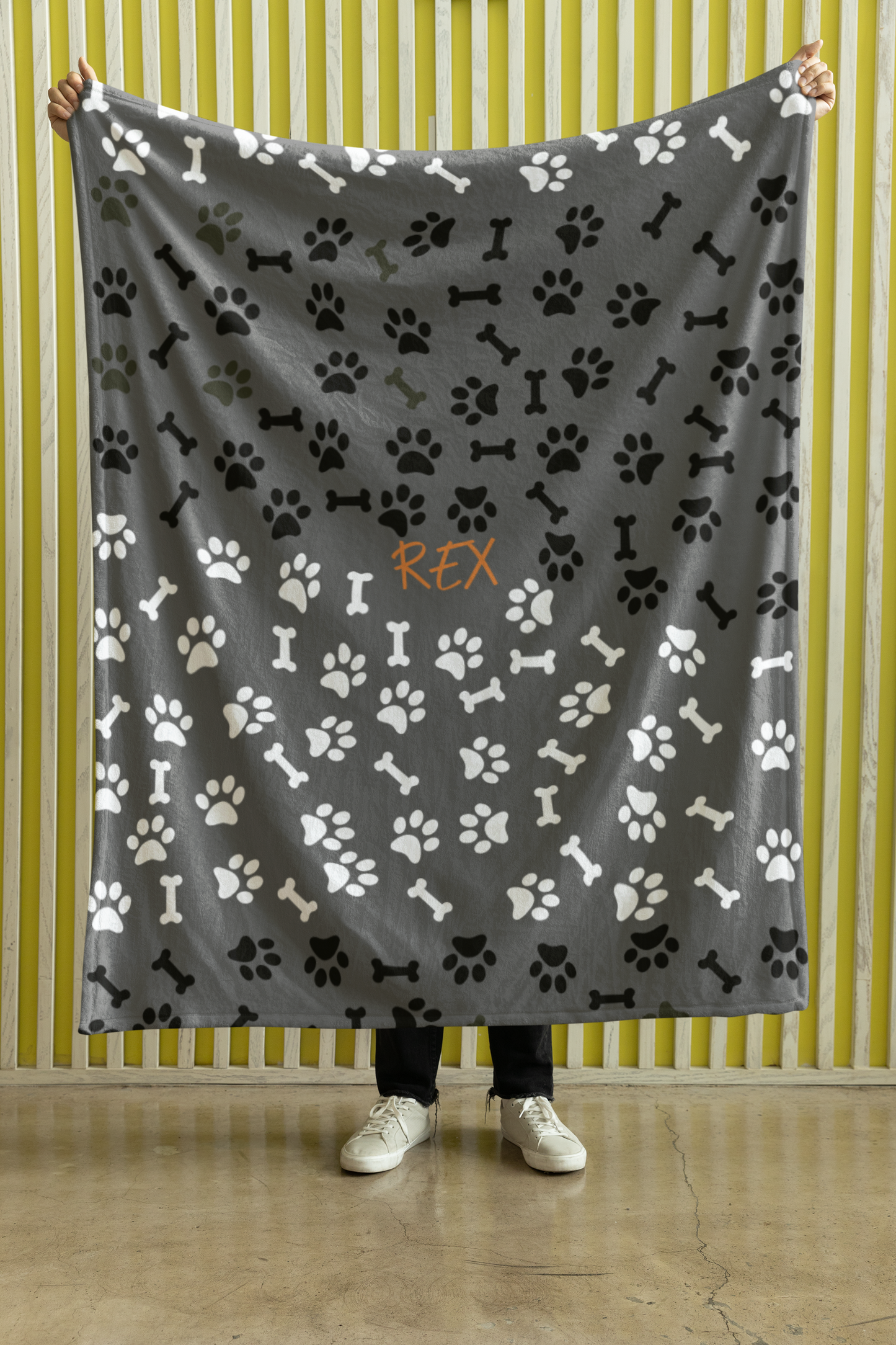 Personalized velveteen Plush Blanket - Rex