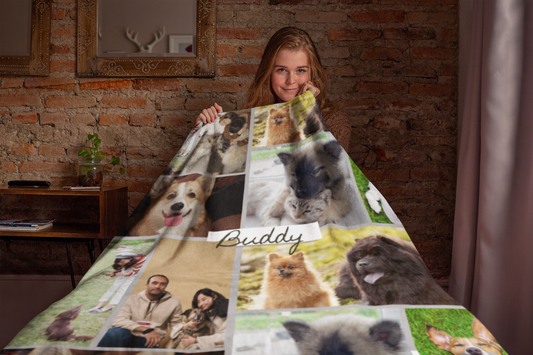 Personalized Pet Photo Blanket
